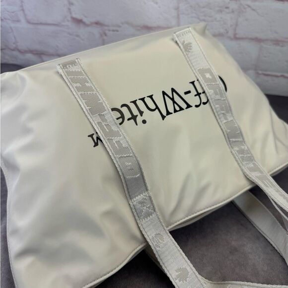 Off-White Virgil Abloh Commercial Tote Bag Satin NWT - Picture 8 of 13